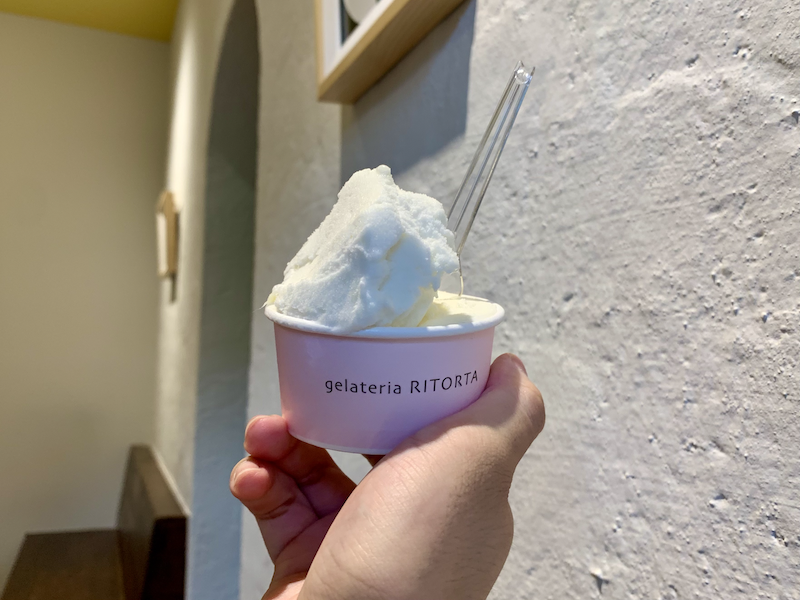 【１２：５０】涼やかなせせらぎ通りのジェラート屋さん「gelateriaRITORTA」