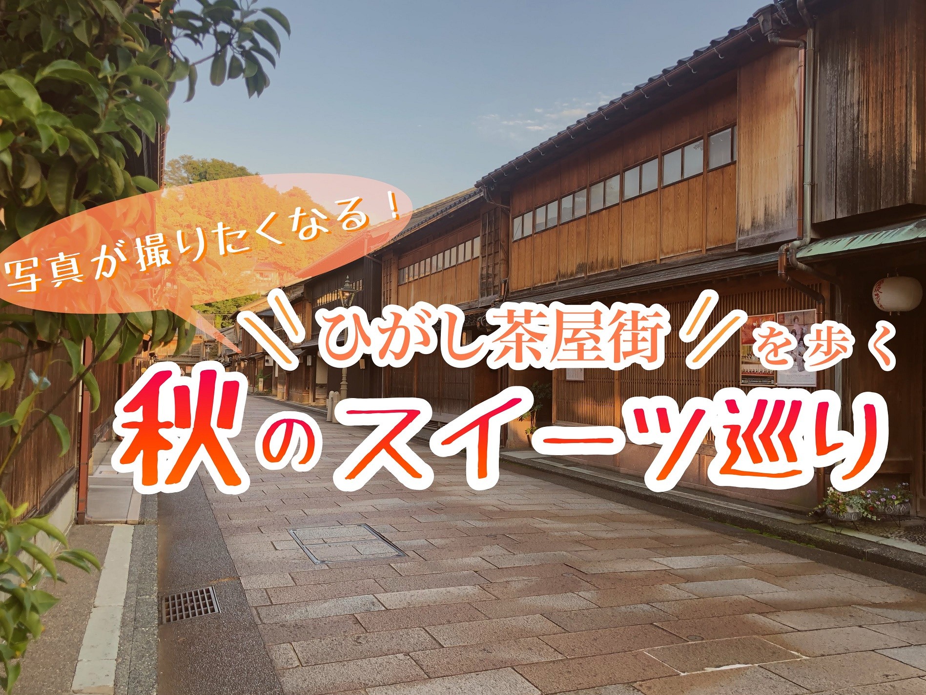 ひがし茶屋街を歩く 思わず写真が撮りたくなる秋のスイーツ特集
